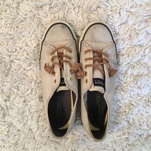 Sperry off-white top sider sneaker